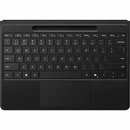 Microsoft Surface Pro Flex Keyboard - Black - Wireless Connectivity - Bluetooth - 32.81 ft - CoPilot Hot Key(s), Mute Hot Key(s), Snipping Hot Key(s), Screen Brightness Hot Key(s), Windows Key Hot Key(s), Media Control Hot Key(s) - Windows 11