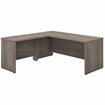 Bush Business Furniture Studio C 72"W L-Shaped Corner Desk With Return, Modern Hickory, Standard Delivery