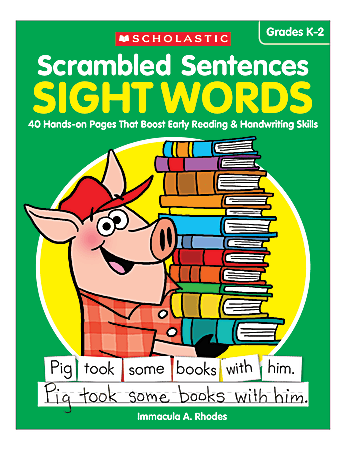 Scholastic Teacher Resources Activity Book Scrambled Sentences, Sight Words, Grades K-2