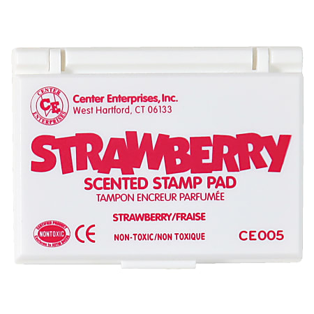 Ready 2 Learn Scented Stamp Pad, Dark Pink, Strawberry, Pack Of 6