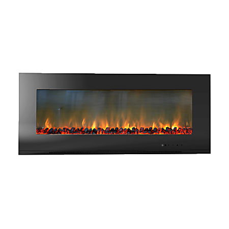 Cambridge Metropolitan CAM56WMEF-2BLK Electric Fireplace - Indoor - Wall Mountable