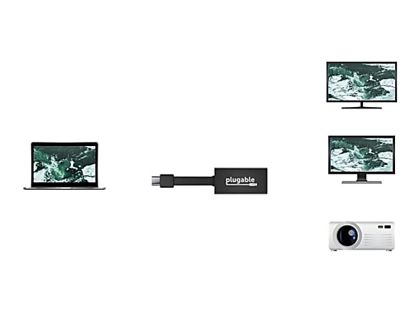 Plugable USB C to DisplayPort Adapter 4K 60Hz, Thunderbolt 3 to DisplayPort Adapter - USBCTDP