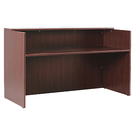 Lorell® Essentials 72"W Reception Computer Desk, Mahogany