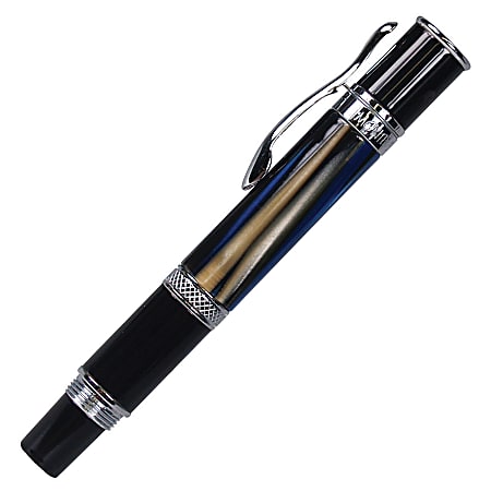 Monteverde® Mini-Jewelria™ Rollerball Pen, Fine Point, 0.7 mm, Blue Barrel, Black Ink