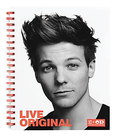 One Direction Limited Edition 1D + OD Together Spiral Notebook, Louis - Original, Orange