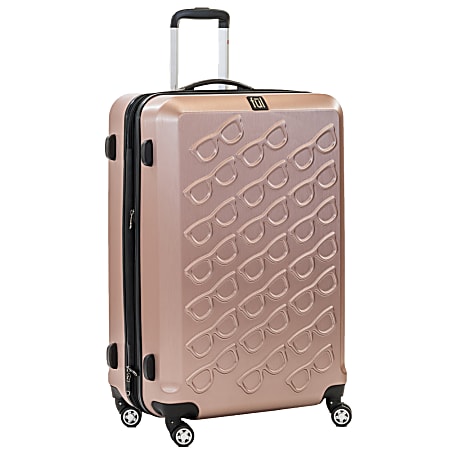 ful Sunglasses ABS Upright Rolling Suitcase, 29 1/2"H x 19 1/4"W x 12"D, Gold