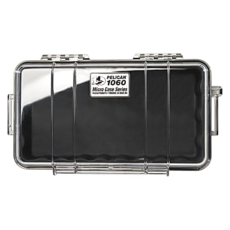 [Pelican ] +[Polycarbonate] + [1060 Micro Case] + {9.37" x 5.56" x 2.62"} + [Clear/Black] + {1}