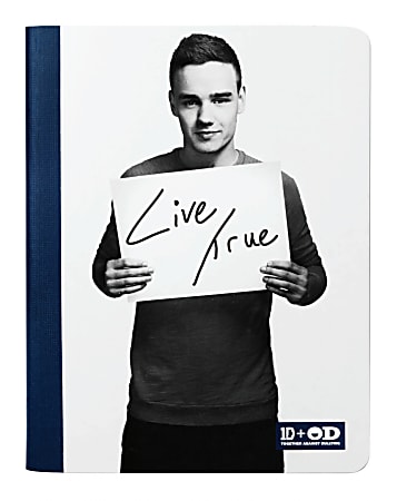 One Direction Limited Edition 1D + OD Together Composition Book, Liam - True, Navy Blue