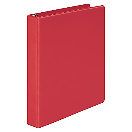 Wilson Jones® 3-Ring Binder, 1" Round Rings, 46% Recycled, Red