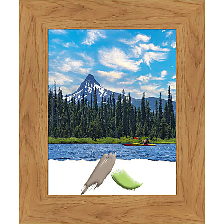 Amanti Art Wood Picture Frame, 15" x 18", Matted For 11" x 14", Carlisle Blonde