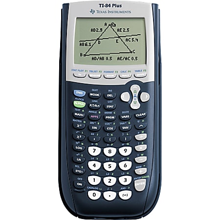 Texas Instruments TI 84 Plus Graphing Calculator BlackSilverWhite - Office  Depot