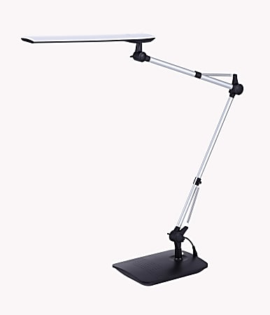 Bostitch® Dual-Swing Arm LED Desk Lamp, 49"H, Black