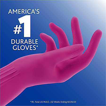 O-Cedar Playtex Living Gloves - Chemical, Bacteria Protection - Small Size - Latex, Neoprene, Nitrile - Pink - Anti-microbial, Reusable, Durable, Comfortable, Odor Resistant, Textured Palm, Textured Fingertip - For Household, Cleaning - 2 / Pair - 14