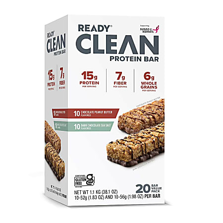 Ready Nutrition Protein Bar Variety Pack, 1.83 Oz, Total Qty 20
