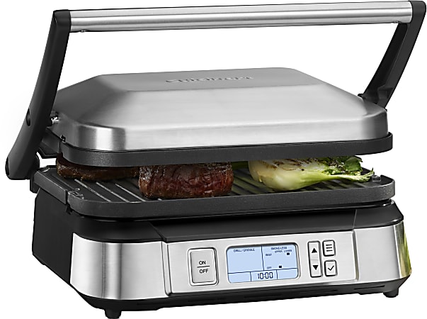 Cuisinart™ Smoke-Less Contact Griddler, 7”H x 10-1/2”W x 11-1/2D, Silver