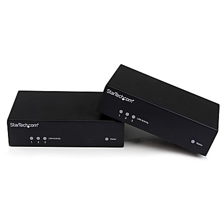 StarTech.com HDMI over CAT5 HDBaseT Extender - Power over Cable - IR - RS232 - 10/100 Ethernet - Ultra HD 4K - 330 ft (100m) - Extend an HDMI signal by up to 330ft (100m) over CAT5 / CAT6 cable, with 10/100 network, infrared, serial control