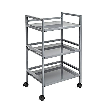 Honey Can Do Multi-Purpose Rolling Cart, 19” x 31-1/4”, Gray