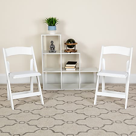 Flash Furniture HERCULES Series Wood Folding Chairs, White,
