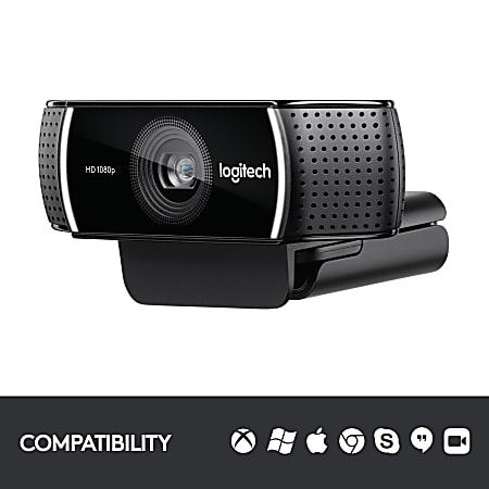 Logitech C922 Pro Stream Webcam 1080P Camera for HD Video Streaming &  Recording 720P at 60Fps Bulk Package Non-Retail Box (Like New) 