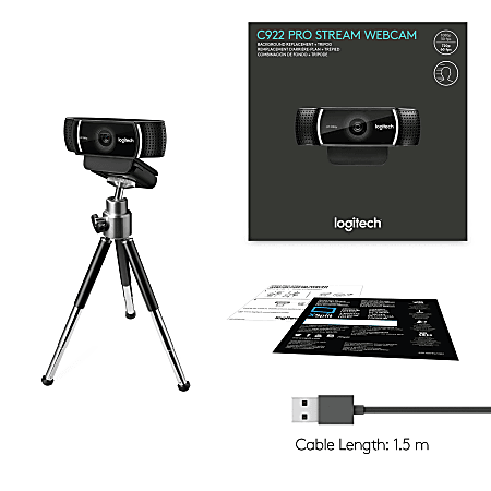 Uafhængig Signal velordnet Logitech C922 Pro Stream Webcam 1080P Camera for HD Video Streaming -  Office Depot