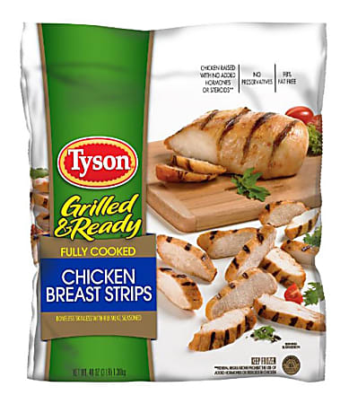 Tyson Fully Cooked Chicken Breast Strips, 3 Lb
