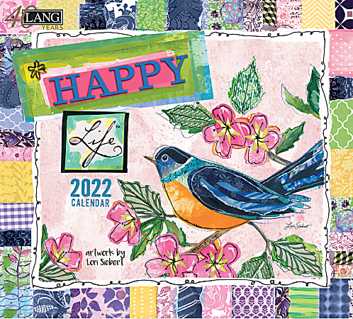 Lang Monthly Wall Calendar, 10”H x 13-7/16”W, Happy Life, January To December 2022