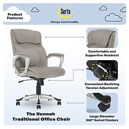 Serta office chair tilt adjustment 2025
