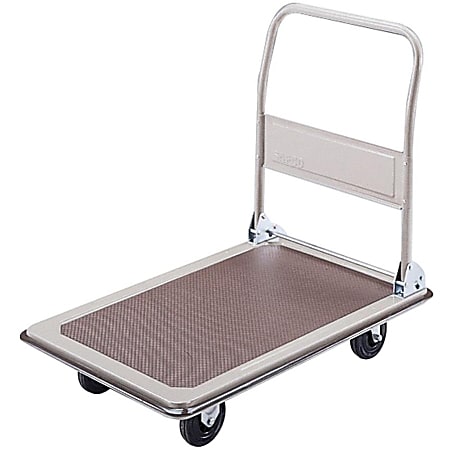 Safco® FoldAway Heavy-Duty Platform Truck, 900 Lb Capacity, 5" Casters, 36"H x 24"W x 34"D