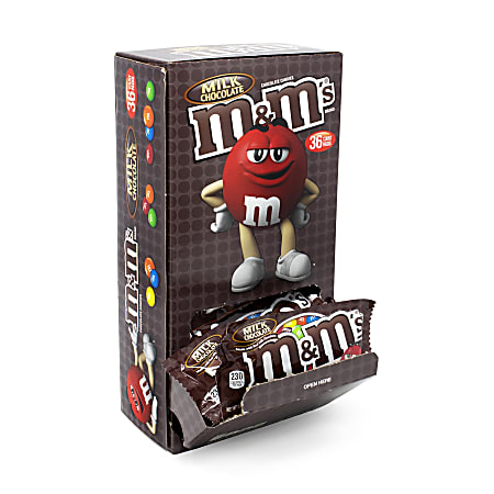 M&M Milk Chocolate Candies 1.69 oz - Box of 48