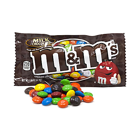 M M s Milk Chocolate Candies 1.69 Oz Pack Of 36 Bags - Office Depot