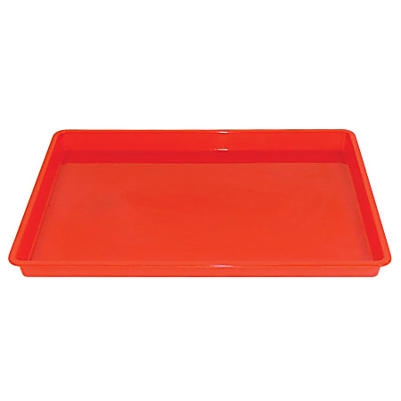 Romanoff Products Creativitray® Fingerpaint Trays, 17 1/2"H x 12 1/2"W x 1 1/4"D, Red, Pack Of 6