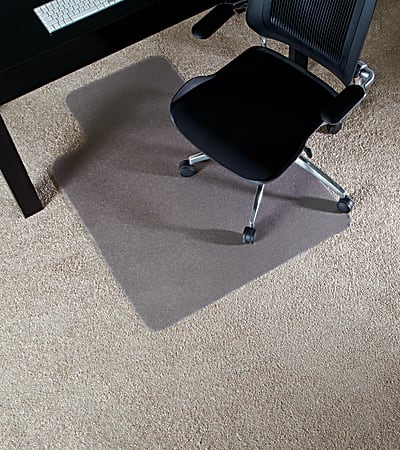 Deflecto® EnvironMat Chair Mat For Low Pile Carpets, 36" x 48", Standard Lip, Clear