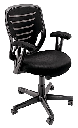 Realspace® Radley Mesh Mid-Back Task Chair, Black, BIFMA Compliant