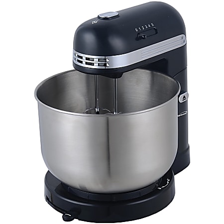 Brentwood SM 1162BK 5 Speed Stand Mixer with 3.5 Quart Stainless Steel  Mixing Bowl Black 250 W Black - Office Depot