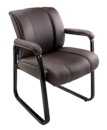 Realspace® Bellanca Guest Chair, Brown/Black, BIFMA Compliant