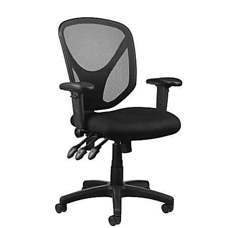 Realspace® MFTC 200 Ergonomic Mesh Mid-Back Task Office Chair, Black, BIFMA Compliant