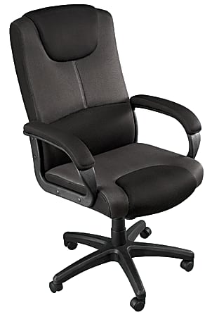 Brenton Studio® Jaylen Mesh/Nylon Managerial High-Back Chair, Black