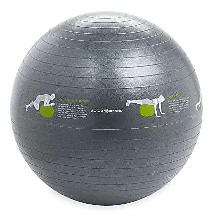 Gaiam Restore Self-Guided Stability Ball, Multicolor
