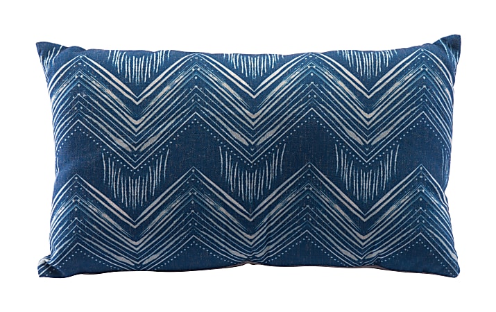 Zuo Modern Ikat Pillow, 3, Blue/Natural