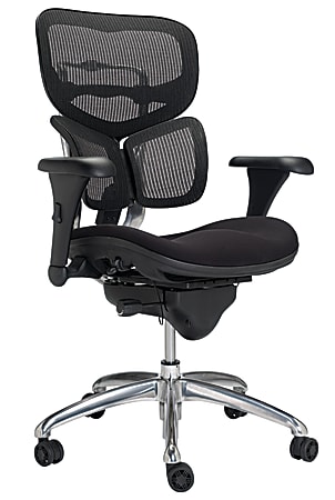 WorkPro® Commercial Mesh Mid-Back Chair, Black
