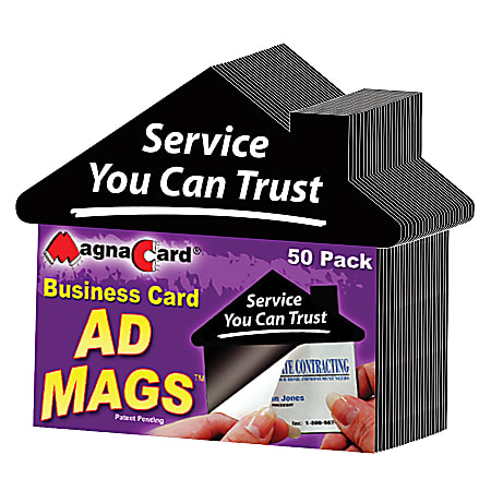 ProMAG Adhesive Business Card Magnets Service You Can Trust Pack Of 50 - Office Depot