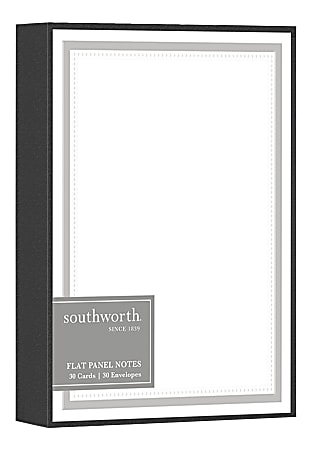 Southworth® Tungsten Flat-Panel Note Cards With Envelopes,