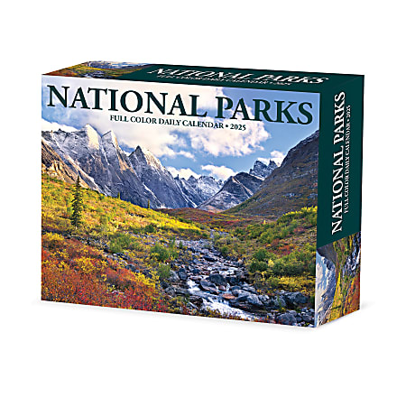 2025 Willow Creek Press Daily Desk Box Calendar, Scenic, 5-1/2” x 6-1/4", National Parks, January To December, 40966
