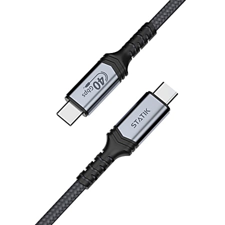 Statik Ultra4 240W 40 Gbps USB-4 Blazing Charge & Data Transfer Cable, Black, PUP-0505-3FT