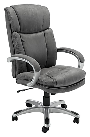 Realspace® MBMC400 Microfiber Managerial Chair, Gray