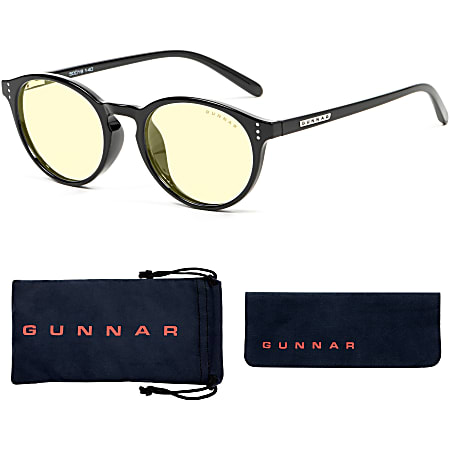 GUNNAR Gaming & Computer Glasses - Attaché, Onyx, Amber Tint - Onyx Frame/Amber Lens
