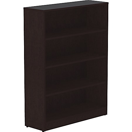 Lorell® Essentials 48"H 4-Shelf Bookshelf, Espresso