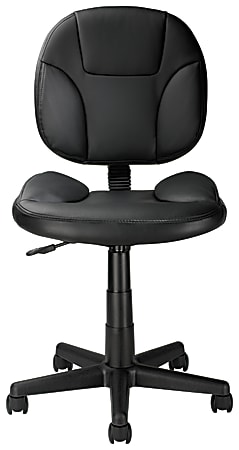 Brenton Studio Battista Bonded Leather Low Back Task Chair Black