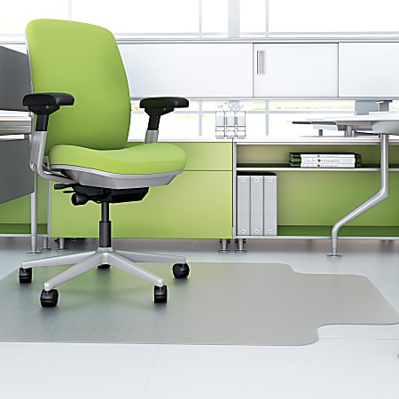 Deflecto® EnvironMat Chair Mat For Hard Floors, 36" x 48" w/Lip, Clear