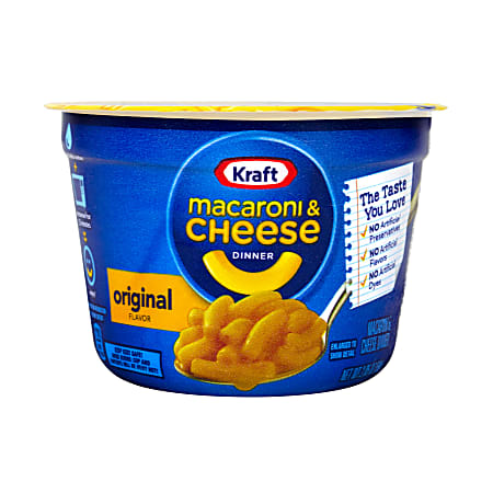 Kraft Foods Mac Amp Cheese Easy Mac Cups Pack Of 12 - Easy mac nutrition label